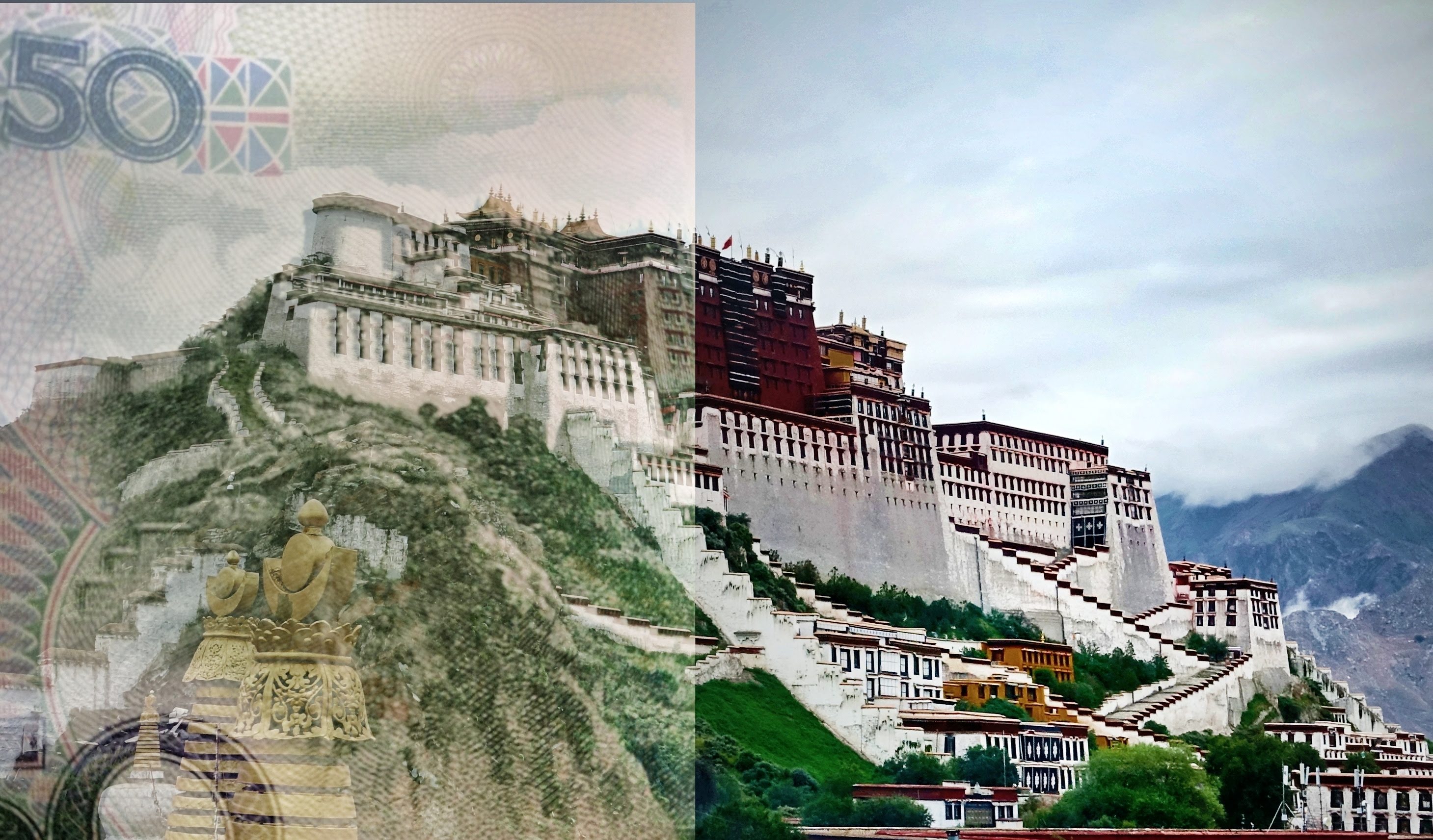 Mountain palace in Tibet
