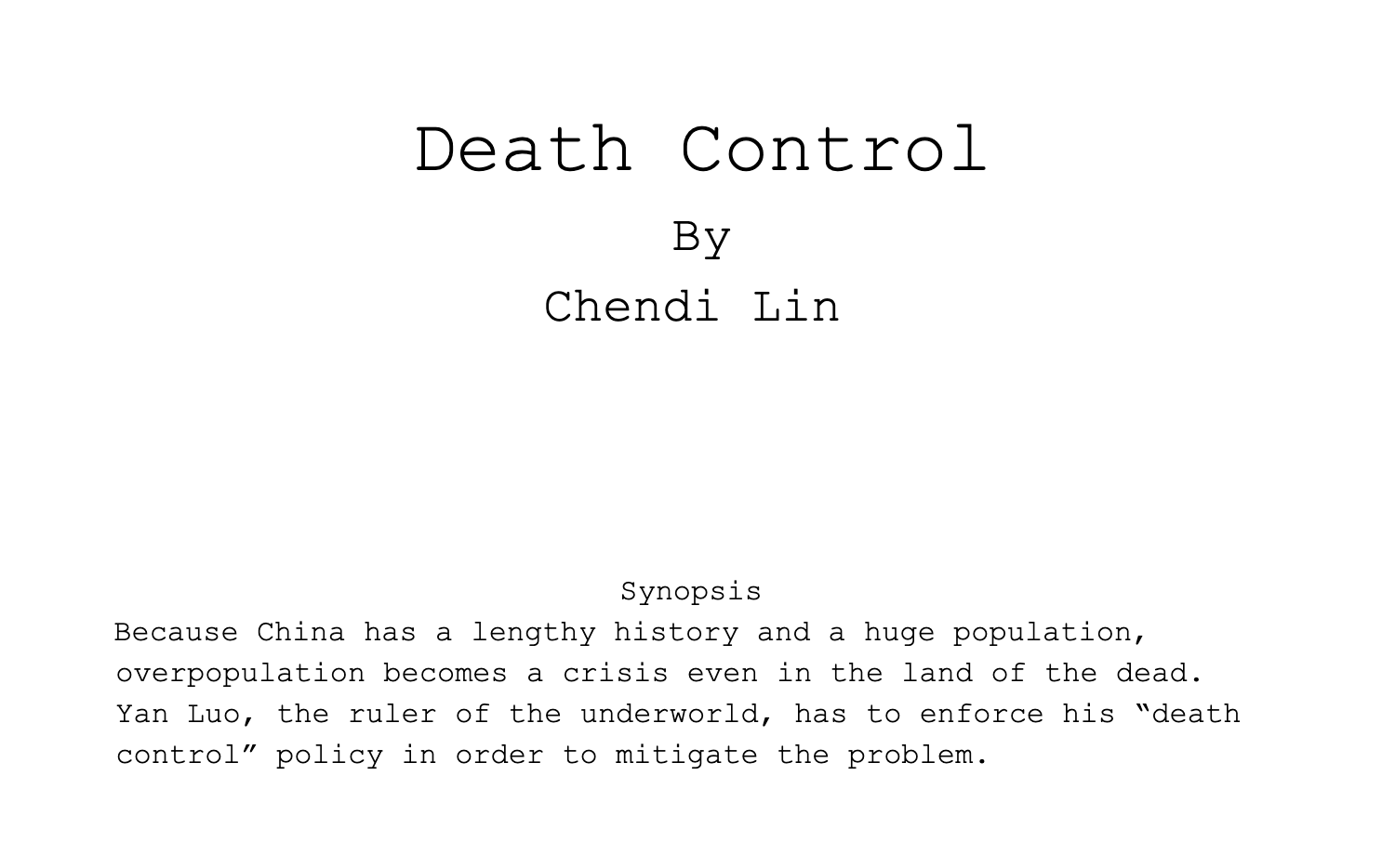 Cover artwork for Death Control